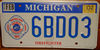 Michigan Firefighter License Plate