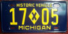 Michigan Historic Vehicle License Plate