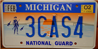 Michigan National Guard License Plate