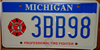 Michigan Professional Firefighter License Plate