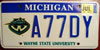 Michigan Wayne State University License Plate