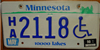Minnesota whellchair handicapped License Plate