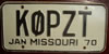 Missouri Ham Radio License Plate