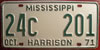 Mississippi 1971 License Plate