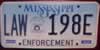 Mississippi Police Officer Law Enforcement License Plate