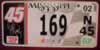 Mississippi Nascar 45 License Plate