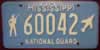 Mississippi National Guard License Plate