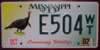 Mississippi Conserving Wildlife Turkey License Plate