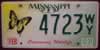 Mississippi Conserving Wildlife Yellow Butterfly License Plate