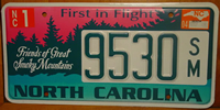 North Carolina Friends of Smoky Mountains License Plate