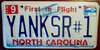 North Carolina Vanity License Plate