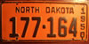 North Dakota 1950 License Plate