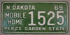 North Dakota 1969 Mobile Home License Plate