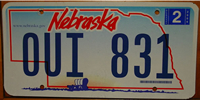 Nebraska Covered Wagon License Plate