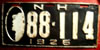 New Hampshire 1926 License Plate