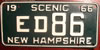 New Hampshire 1966 Scenic License Plate