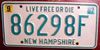 New Hampshire 1987 Live Free or Die License Plate