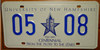 New Hampshire University License Plate