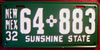New Mexico 1932 License Plate