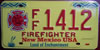 New Mexico Firefighter Fireman License Plate