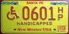 New Mexico Handicapped License Plate