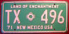 New Mexico Taxi License Plate