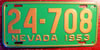 Nevada 1953 License Plate