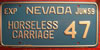 Nevada 1959 Horseless Carriage License Plate