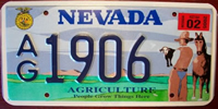 Nevada Agriculture License Plate