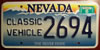 Nevada Classic car License Plate
