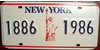 New York Centennial 100 years License Plate