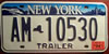 New York 2004 Trailer License Plate