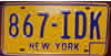 New York Classic License Plate