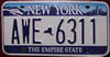 New York The Empire State NYC Skyline Niagara Falls License Plate
