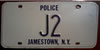 New York Jamestown Police License Plate