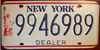 New York Dealer License Plate