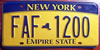 New York New Gold License Plate