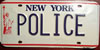 New York Police License Plate