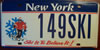 New York Skier License Plate