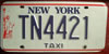 New York Taxi License Plate