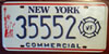 New York Volunteer Firefighter Commercial License Plate