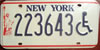 New York Handicap Wheelchair License Plate
