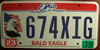 Ohio Wildlife Bald Eagle License Plate