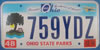 Ohio State Parks License Plate