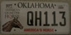 Oklahoma American Quarter Horse License Plate