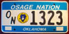 Oklahoma Osage Nation License Plate