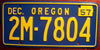 Oregon 1957 License Plate