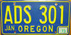 Oregon License Plate