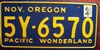 Oregon Pacific Wonderland License Plate