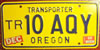 Oregon Transporter License Plate